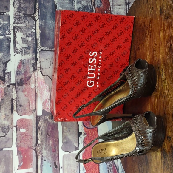 Guess by Marciano Leather Peep-toe Heels - Picture 15 of 16